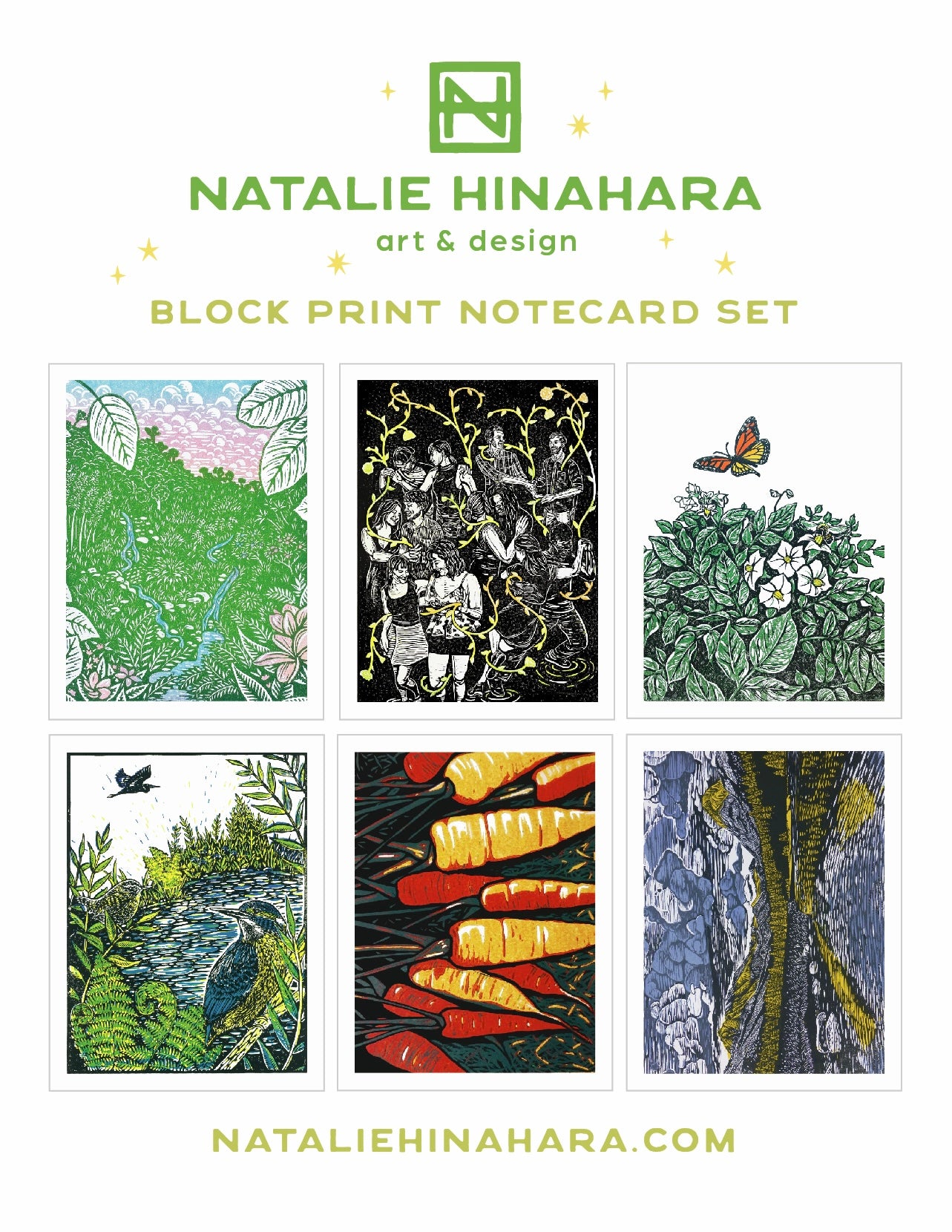 Block Print Card Set