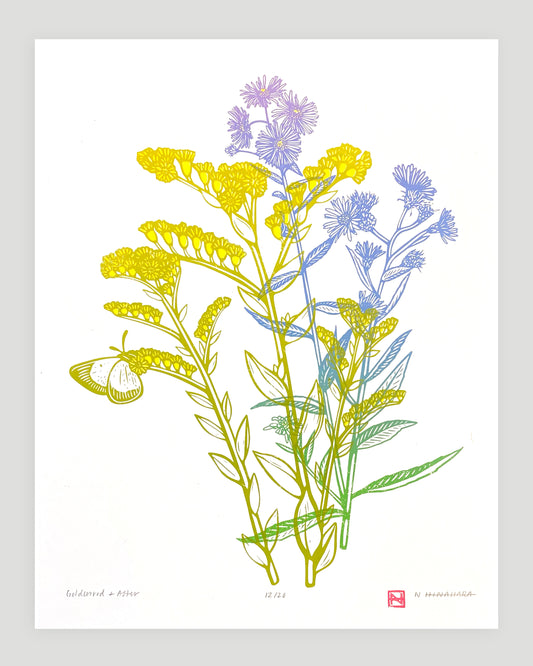 Goldenrod and Aster Screenprint