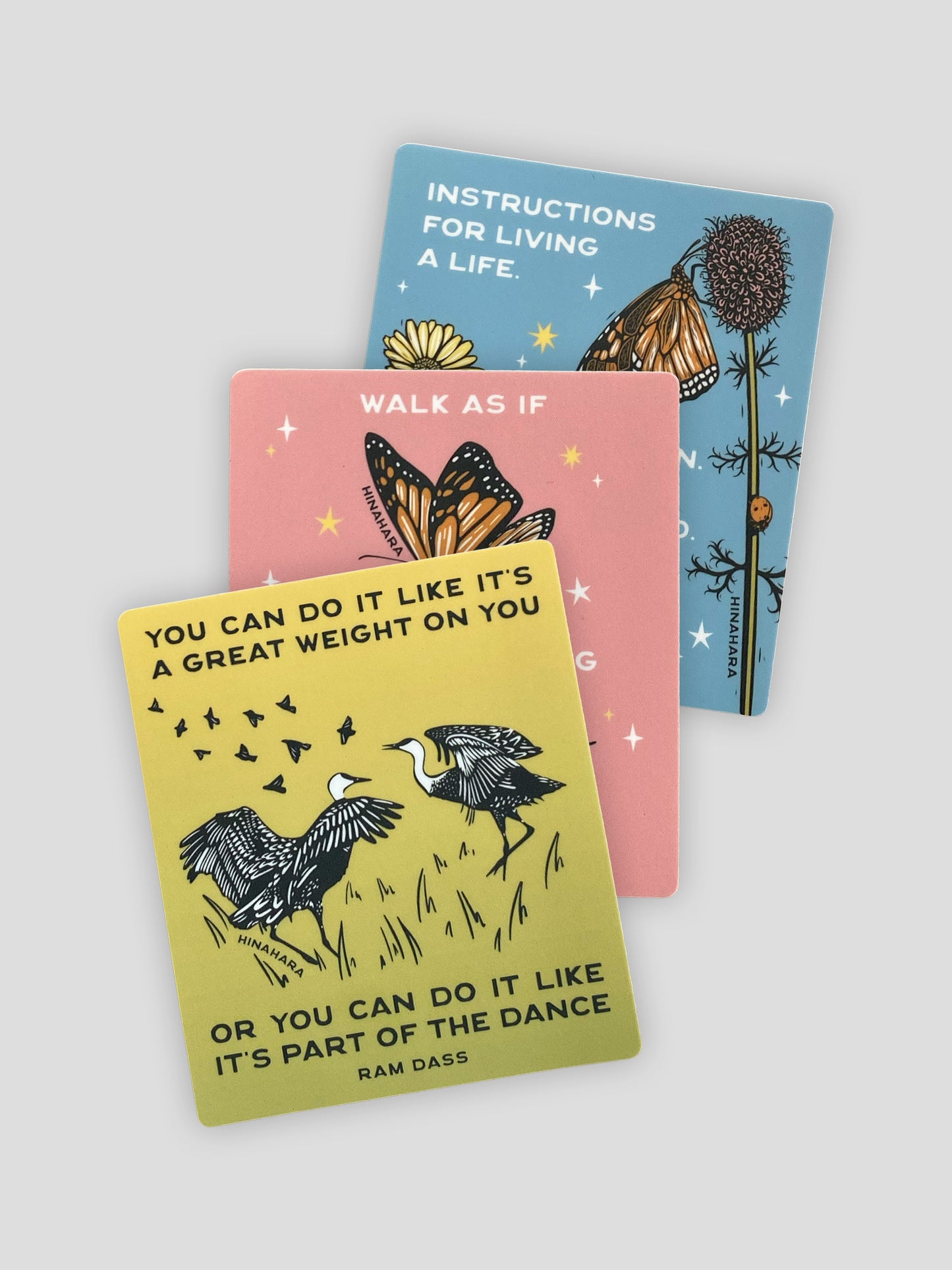 Set of 3 Rectangle Stickers